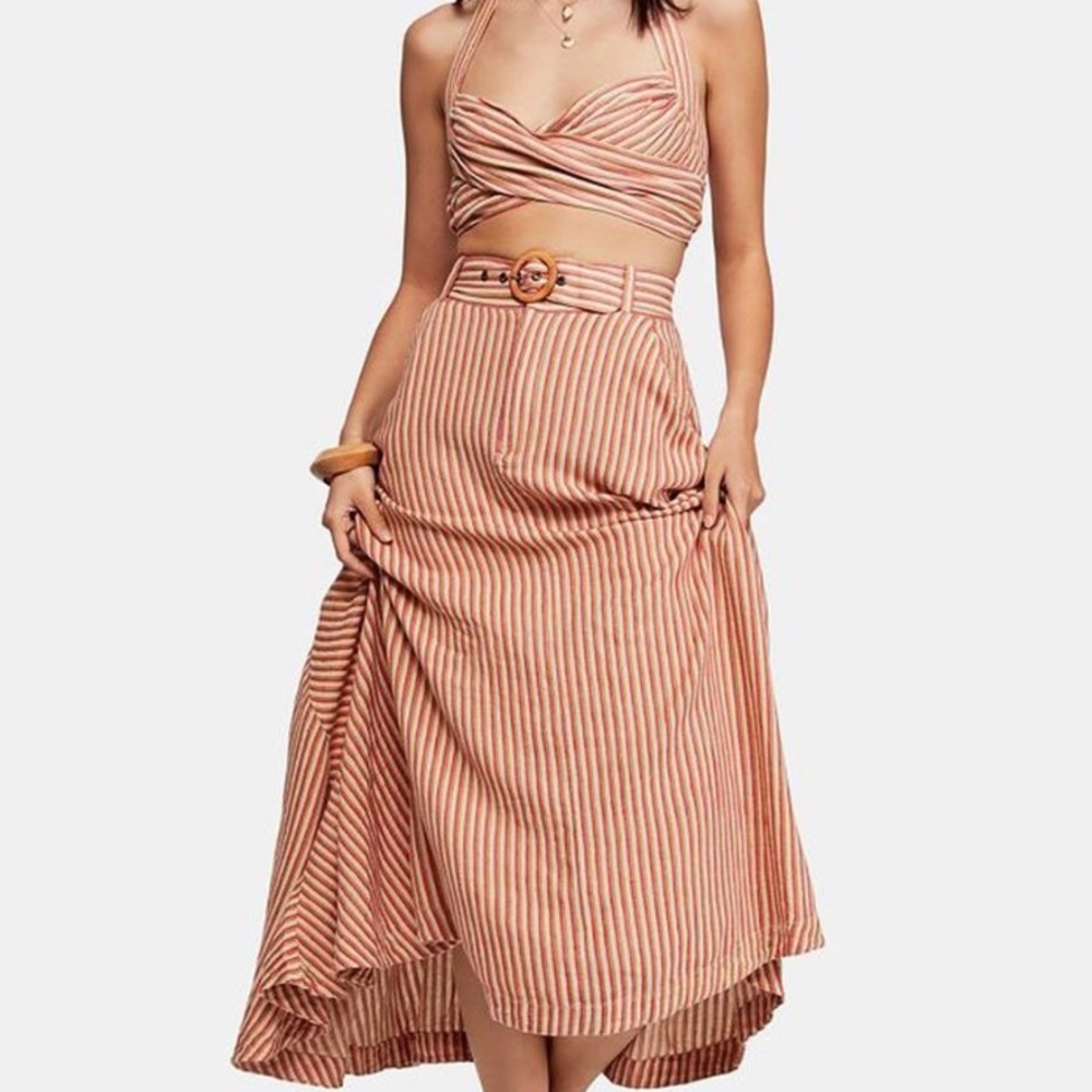 Striped skirt set